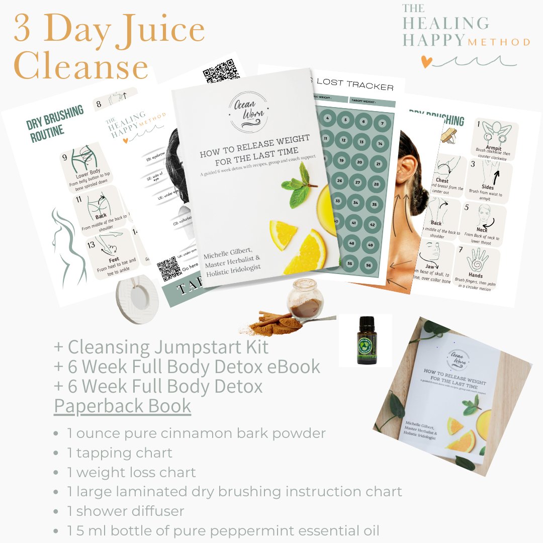 3 Day Juice Cleanse + Detox Jumpstart Kit + 6 Week Detox Book - The Healing Happy Method