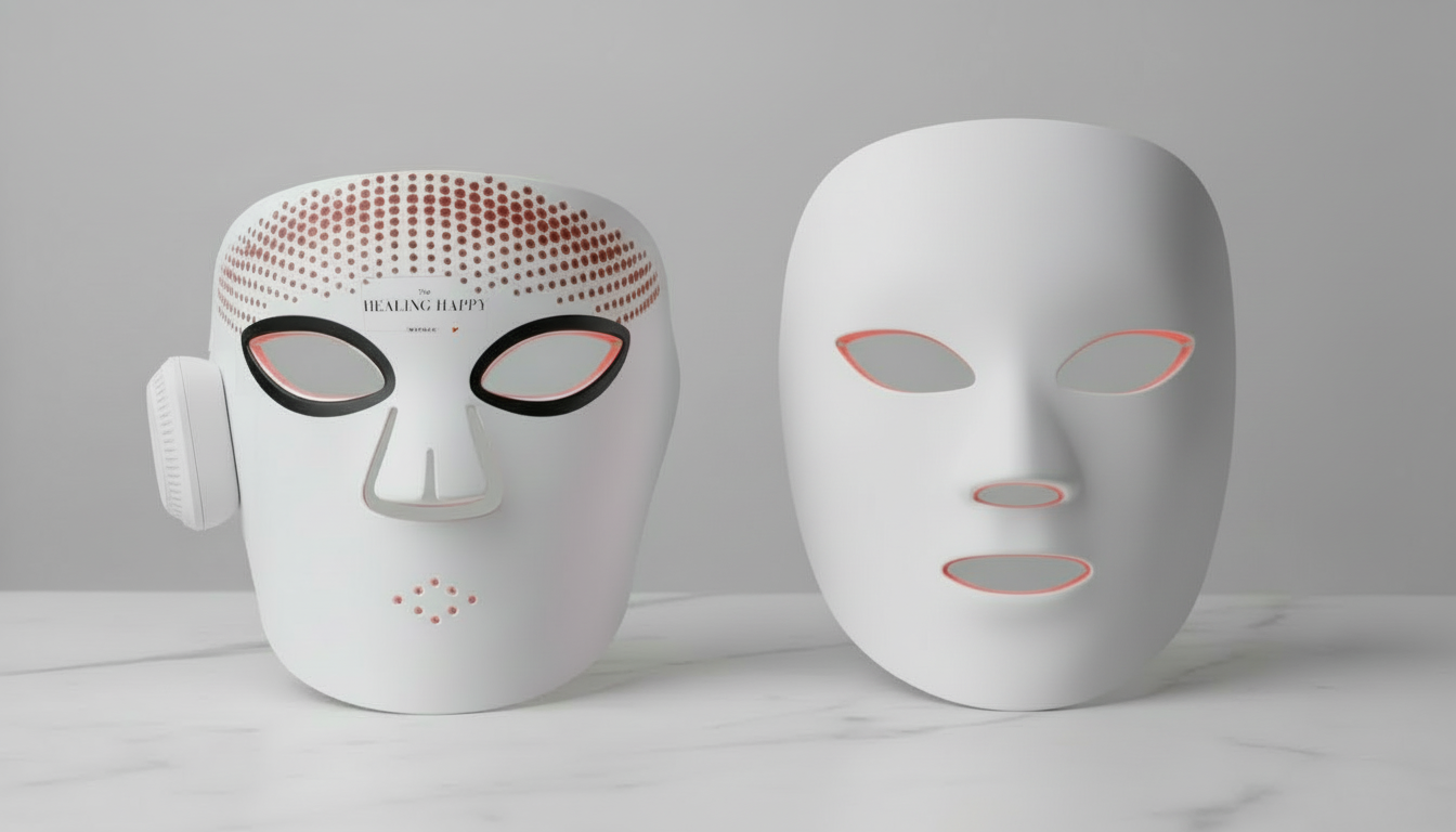 Front view comparison of two LED masks