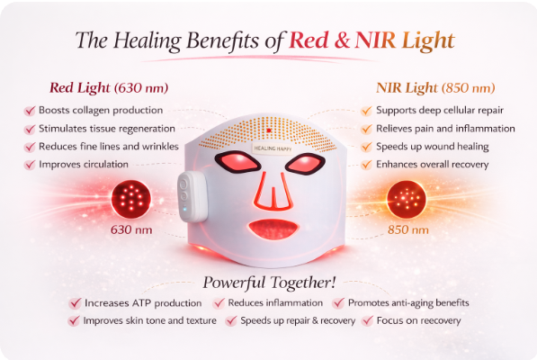 Red (660nm) + NIR (850nm)