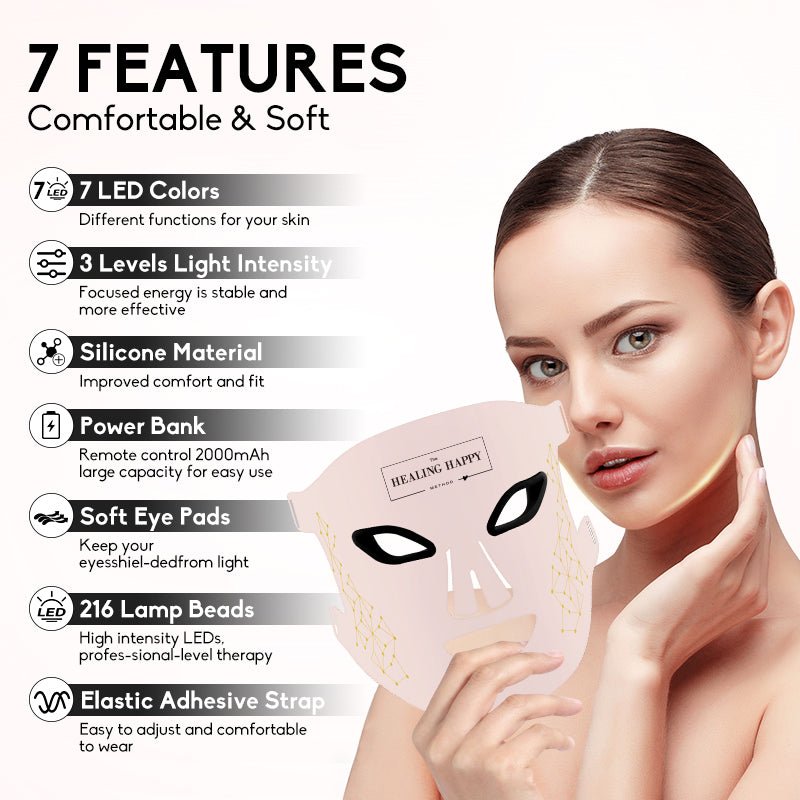 Black Friday Skin Rejuvenating LED Face Mask with 7 Colors - The Healing Happy Method