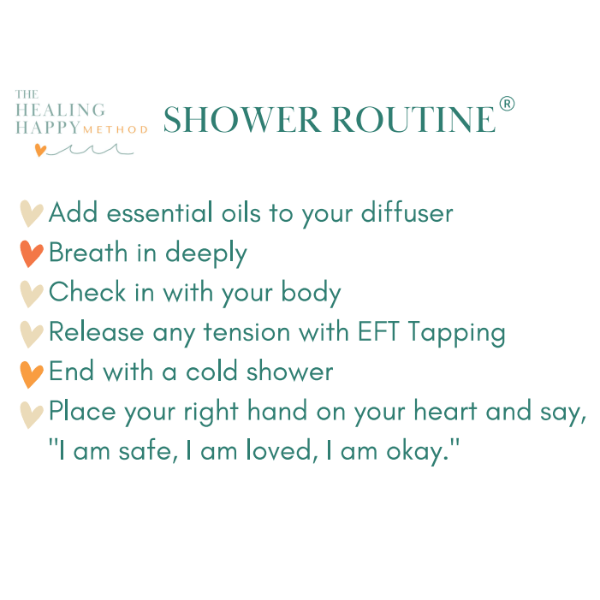 Laminated Transformational Shower Routine Card - The Healing Happy Method